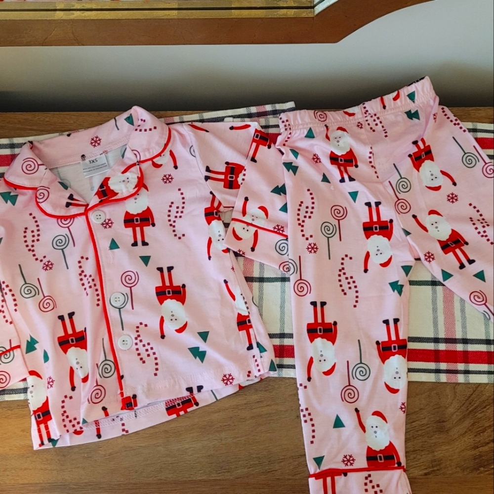 Pink Santa pajamas